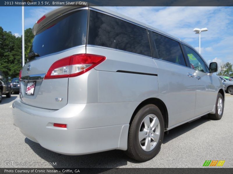 Brilliant Silver / Gray 2013 Nissan Quest 3.5 SV