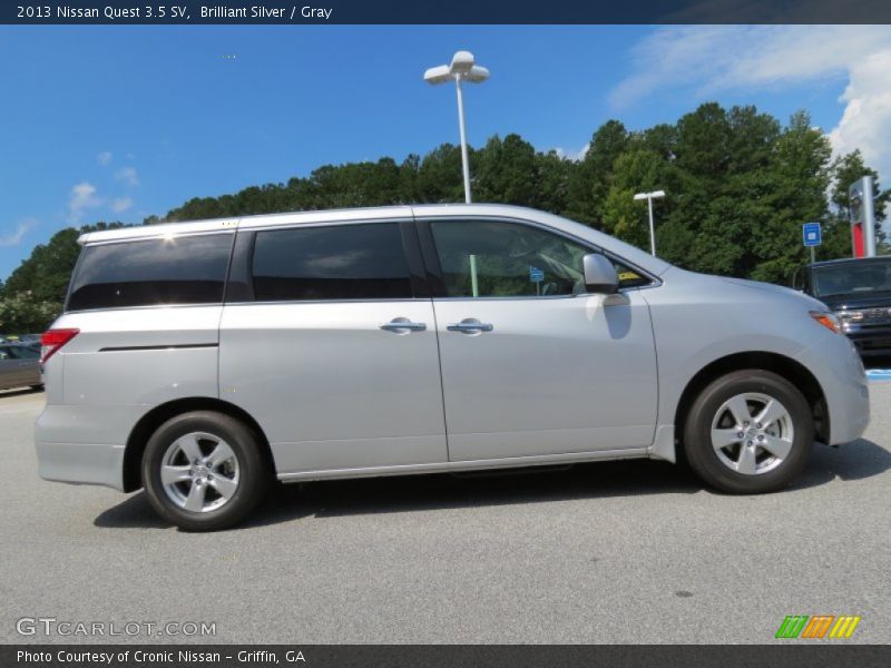 Brilliant Silver / Gray 2013 Nissan Quest 3.5 SV