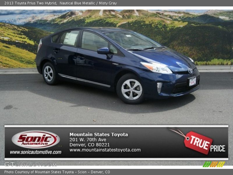 Nautical Blue Metallic / Misty Gray 2013 Toyota Prius Two Hybrid