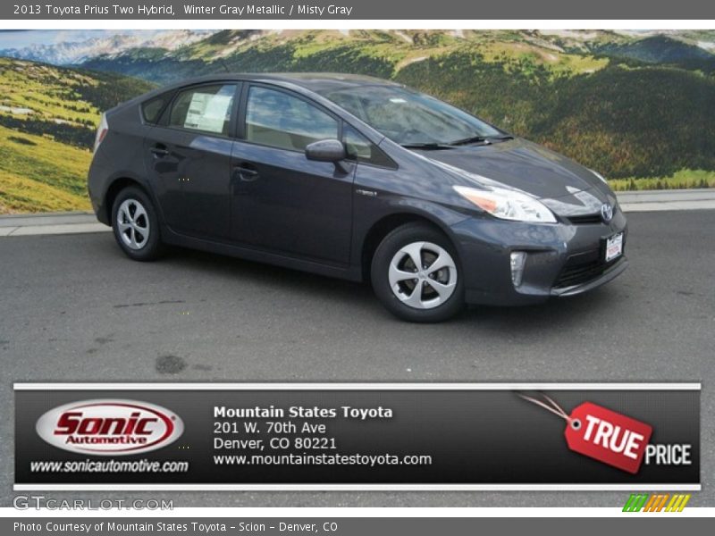 Winter Gray Metallic / Misty Gray 2013 Toyota Prius Two Hybrid