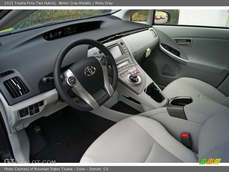 Winter Gray Metallic / Misty Gray 2013 Toyota Prius Two Hybrid