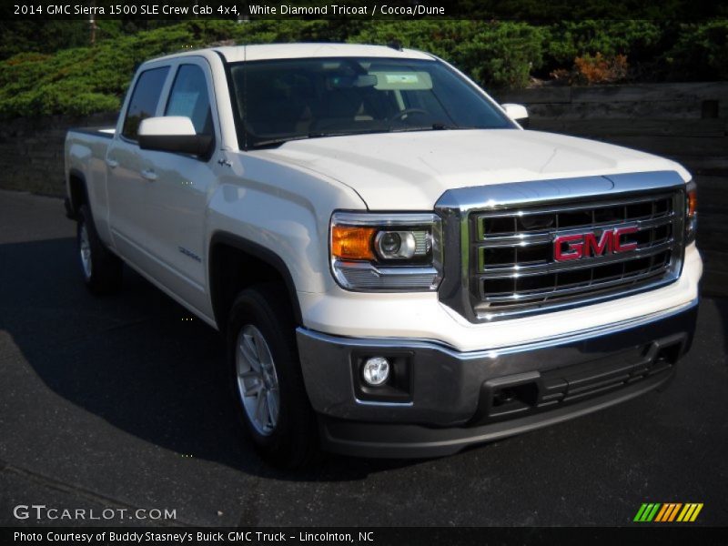 White Diamond Tricoat / Cocoa/Dune 2014 GMC Sierra 1500 SLE Crew Cab 4x4