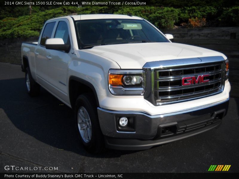 White Diamond Tricoat / Cocoa/Dune 2014 GMC Sierra 1500 SLE Crew Cab 4x4