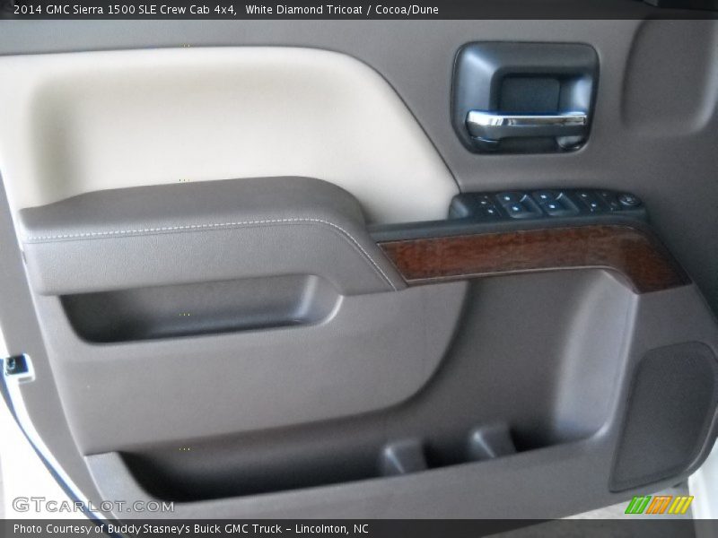 White Diamond Tricoat / Cocoa/Dune 2014 GMC Sierra 1500 SLE Crew Cab 4x4