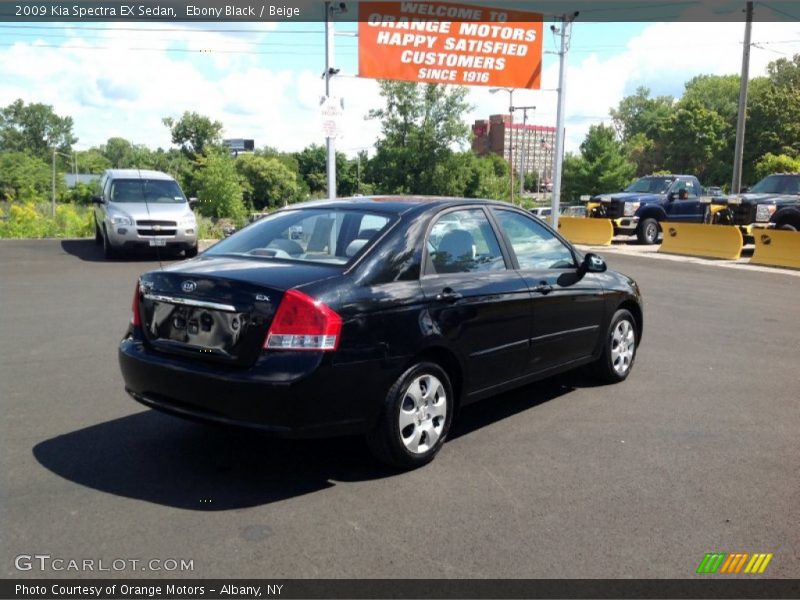 Ebony Black / Beige 2009 Kia Spectra EX Sedan