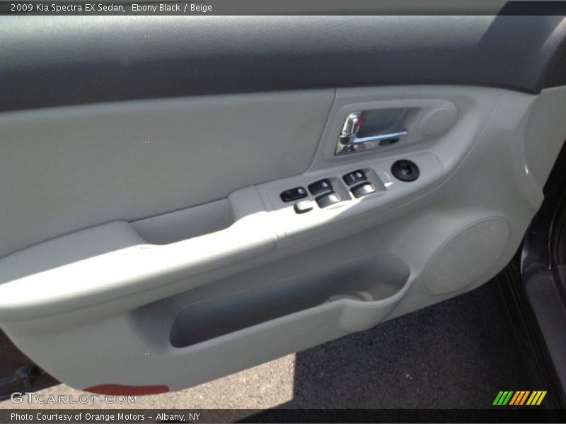 Ebony Black / Beige 2009 Kia Spectra EX Sedan