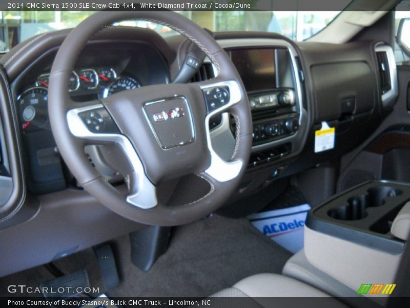 White Diamond Tricoat / Cocoa/Dune 2014 GMC Sierra 1500 SLE Crew Cab 4x4