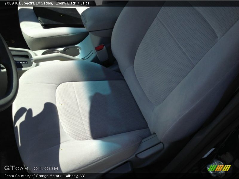 Ebony Black / Beige 2009 Kia Spectra EX Sedan