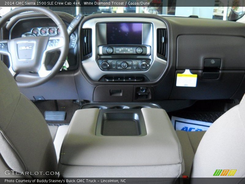 White Diamond Tricoat / Cocoa/Dune 2014 GMC Sierra 1500 SLE Crew Cab 4x4