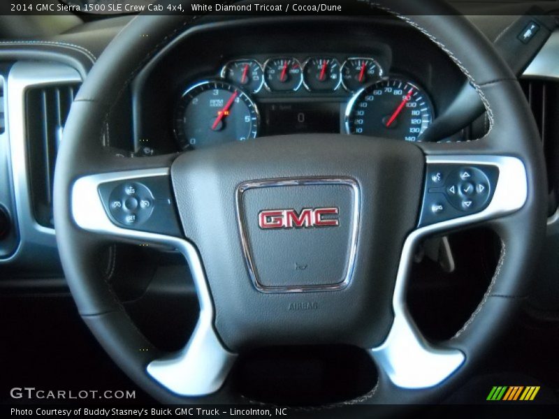 White Diamond Tricoat / Cocoa/Dune 2014 GMC Sierra 1500 SLE Crew Cab 4x4