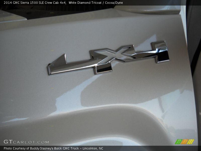White Diamond Tricoat / Cocoa/Dune 2014 GMC Sierra 1500 SLE Crew Cab 4x4