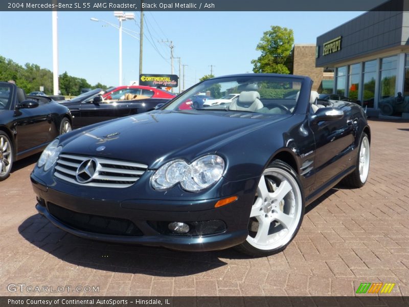 Black Opal Metallic / Ash 2004 Mercedes-Benz SL 55 AMG Roadster