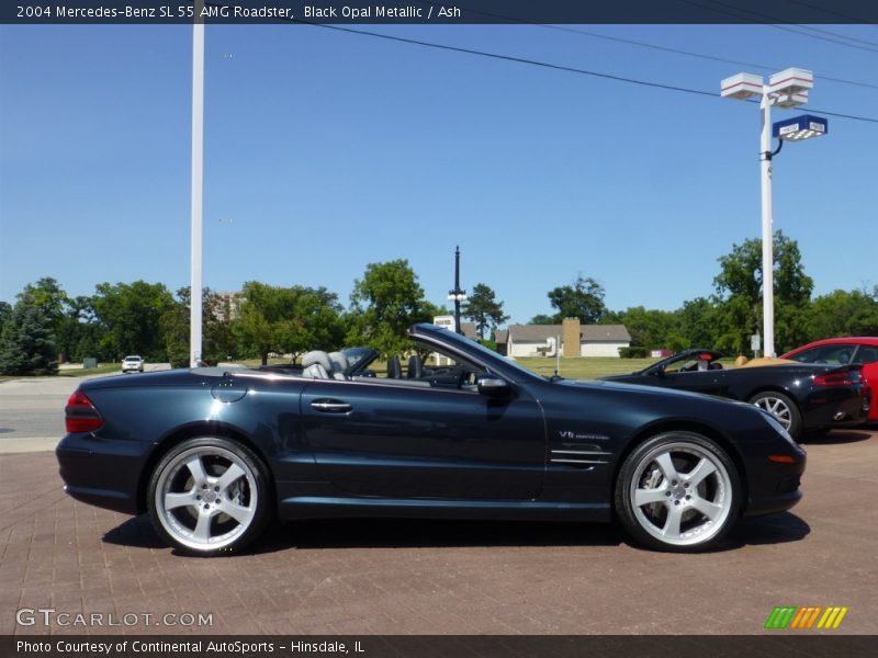 Black Opal Metallic / Ash 2004 Mercedes-Benz SL 55 AMG Roadster