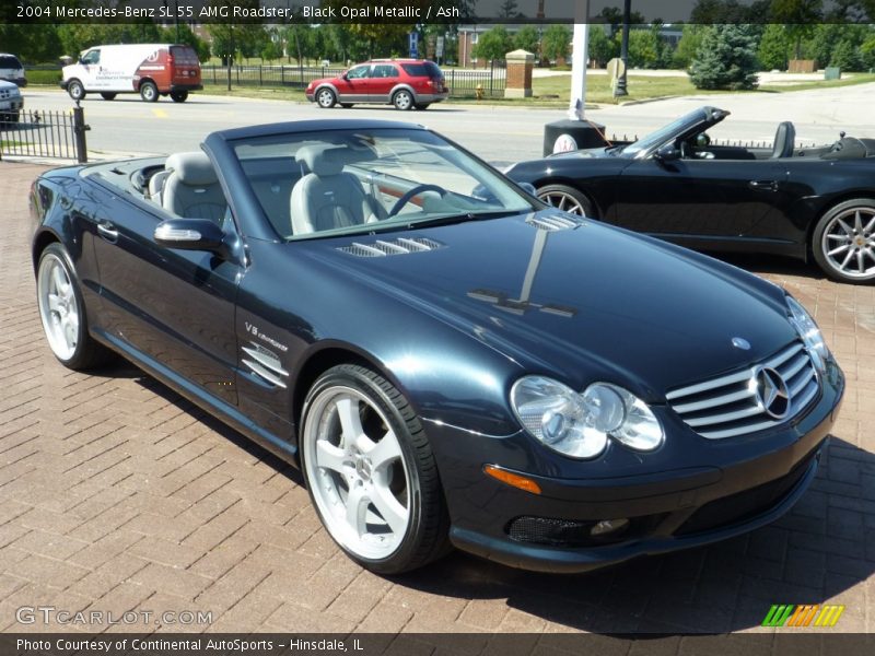 Black Opal Metallic / Ash 2004 Mercedes-Benz SL 55 AMG Roadster