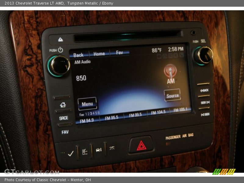 Tungsten Metallic / Ebony 2013 Chevrolet Traverse LT AWD