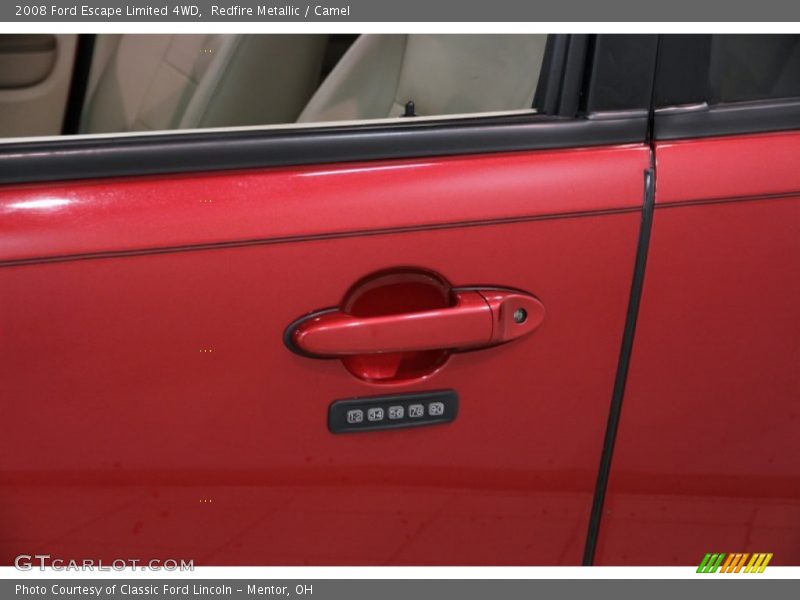 Redfire Metallic / Camel 2008 Ford Escape Limited 4WD