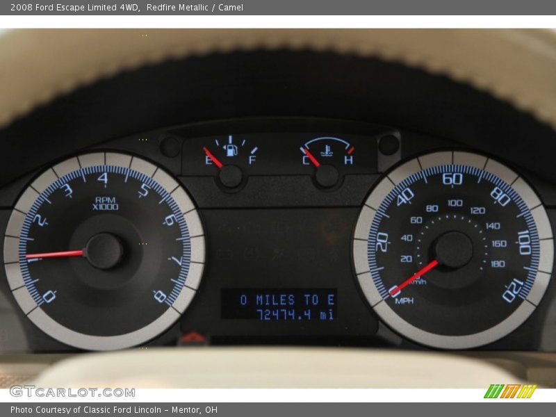 Redfire Metallic / Camel 2008 Ford Escape Limited 4WD