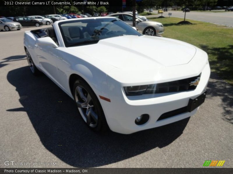 Summit White / Black 2012 Chevrolet Camaro LT Convertible