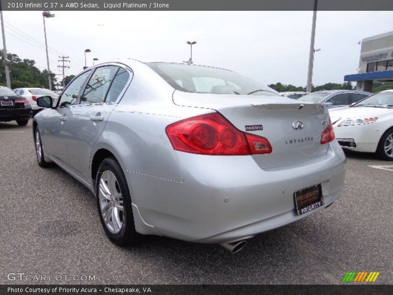Liquid Platinum / Stone 2010 Infiniti G 37 x AWD Sedan