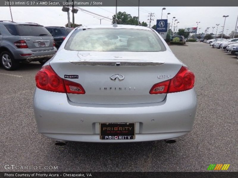 Liquid Platinum / Stone 2010 Infiniti G 37 x AWD Sedan