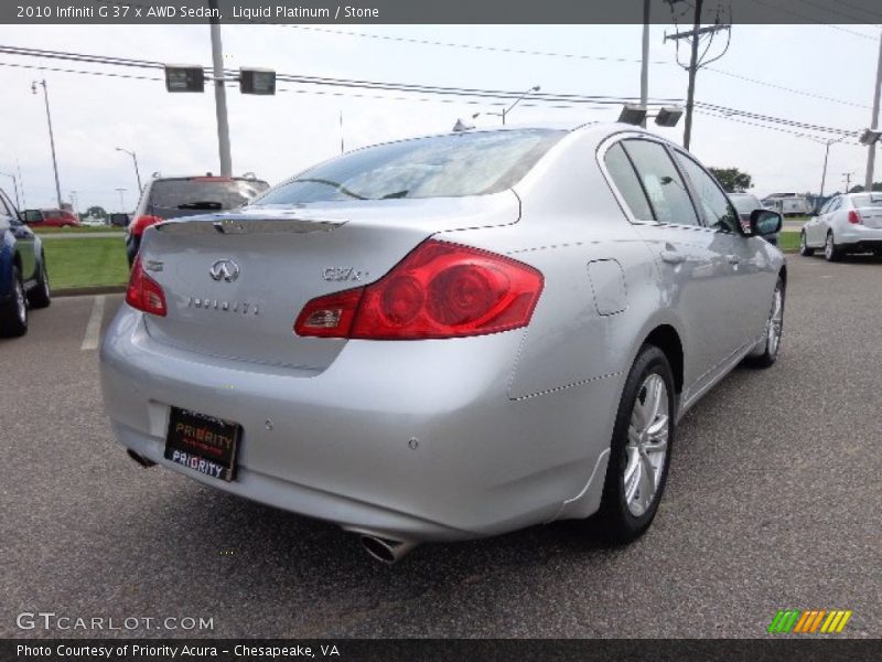Liquid Platinum / Stone 2010 Infiniti G 37 x AWD Sedan