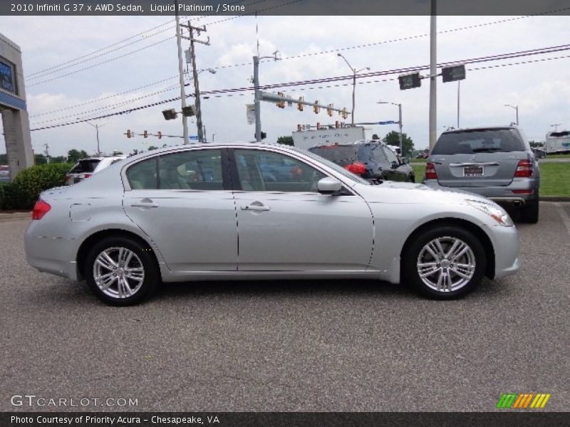 Liquid Platinum / Stone 2010 Infiniti G 37 x AWD Sedan