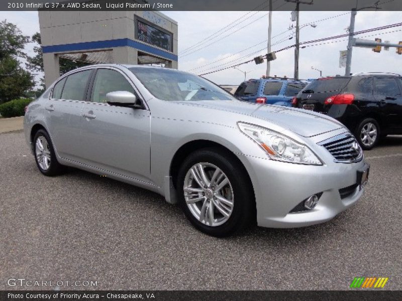 Liquid Platinum / Stone 2010 Infiniti G 37 x AWD Sedan