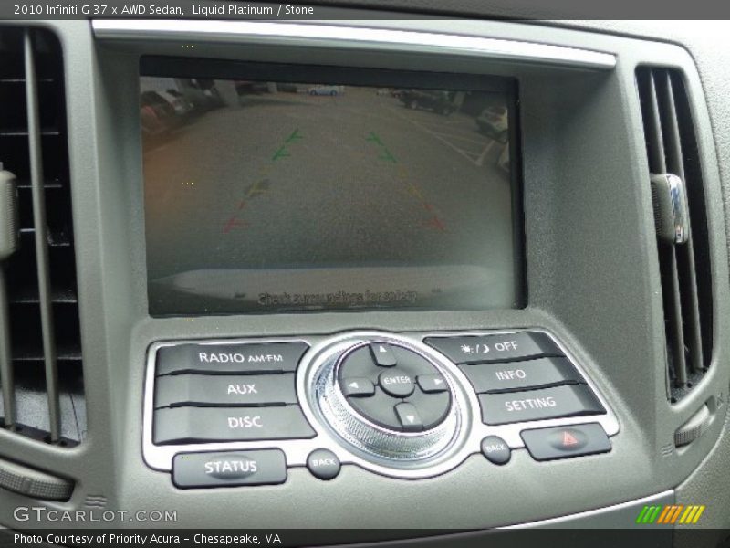 Controls of 2010 G 37 x AWD Sedan