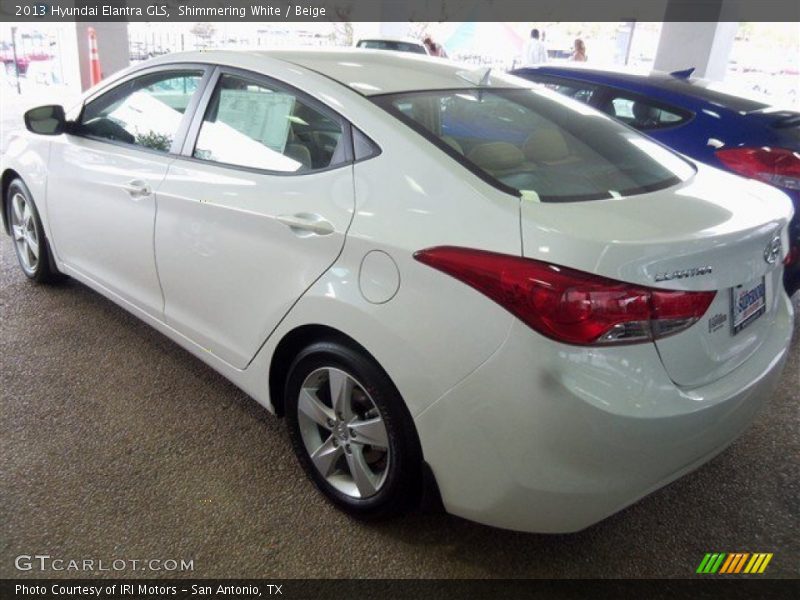 Shimmering White / Beige 2013 Hyundai Elantra GLS