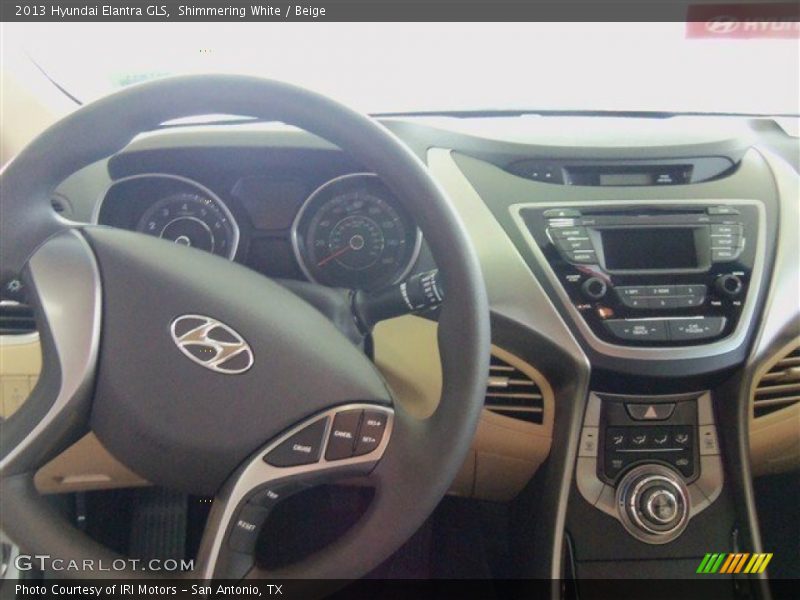 Shimmering White / Beige 2013 Hyundai Elantra GLS