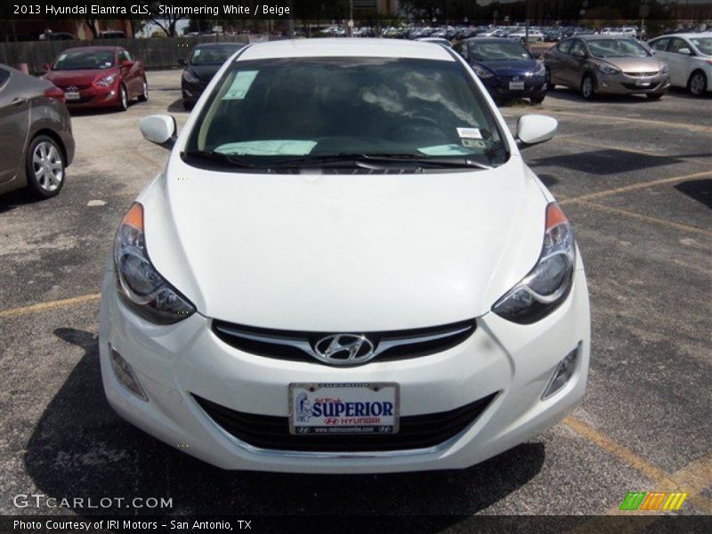 Shimmering White / Beige 2013 Hyundai Elantra GLS