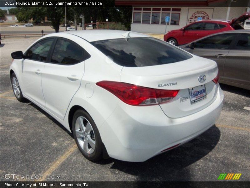 Shimmering White / Beige 2013 Hyundai Elantra GLS