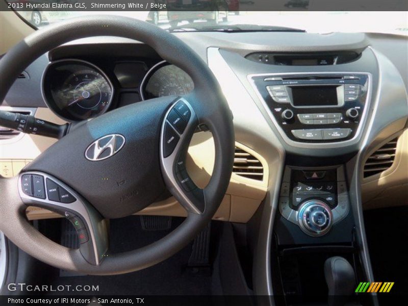 Shimmering White / Beige 2013 Hyundai Elantra GLS