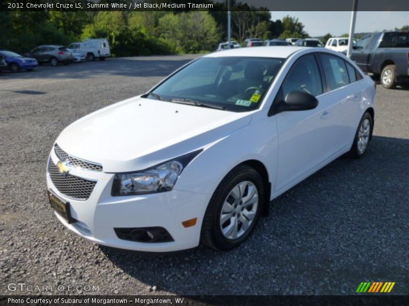 Summit White / Jet Black/Medium Titanium 2012 Chevrolet Cruze LS