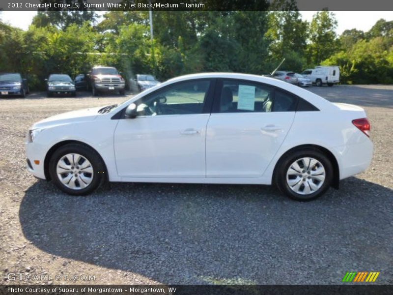 Summit White / Jet Black/Medium Titanium 2012 Chevrolet Cruze LS