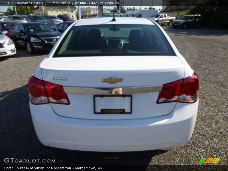 Summit White / Jet Black/Medium Titanium 2012 Chevrolet Cruze LS