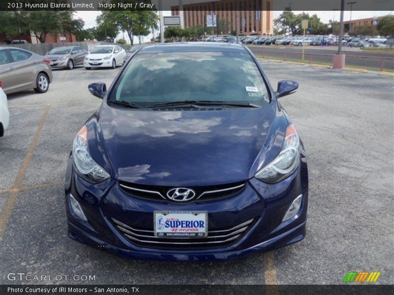 Indigo Night / Gray 2013 Hyundai Elantra Limited