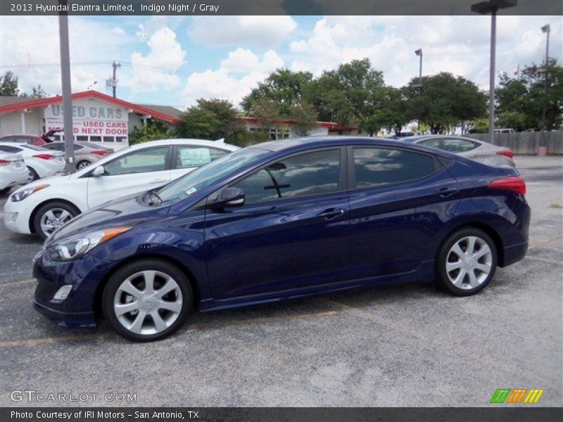 Indigo Night / Gray 2013 Hyundai Elantra Limited