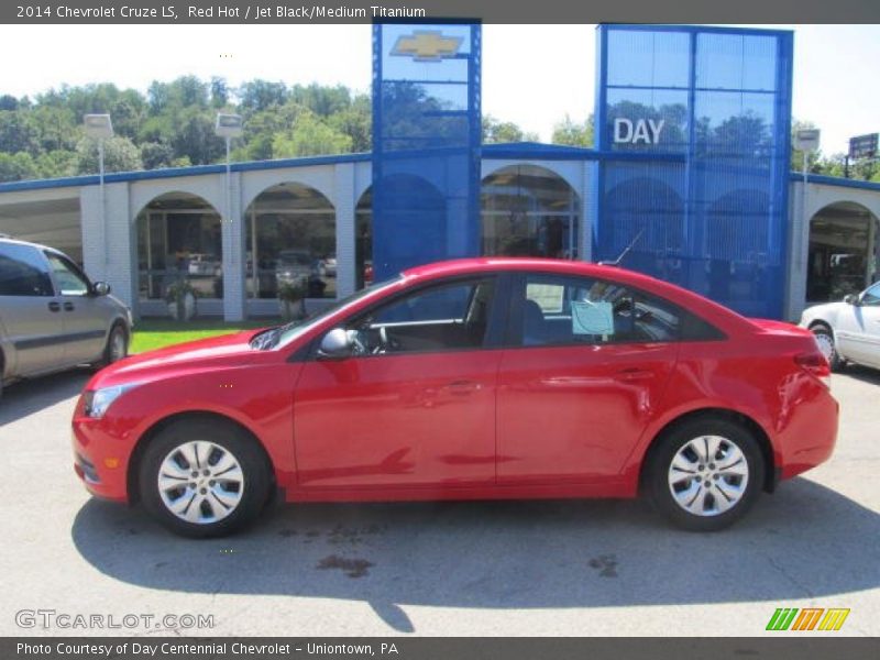 Red Hot / Jet Black/Medium Titanium 2014 Chevrolet Cruze LS