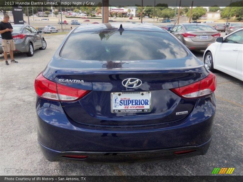 Indigo Night / Gray 2013 Hyundai Elantra Limited