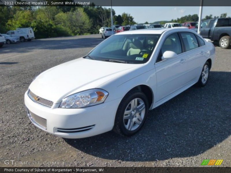 Summit White / Neutral 2012 Chevrolet Impala LT