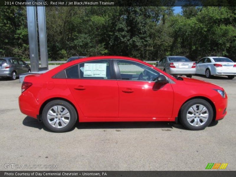 Red Hot / Jet Black/Medium Titanium 2014 Chevrolet Cruze LS