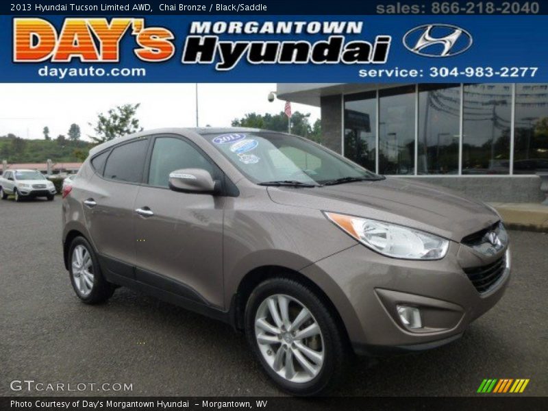 Chai Bronze / Black/Saddle 2013 Hyundai Tucson Limited AWD