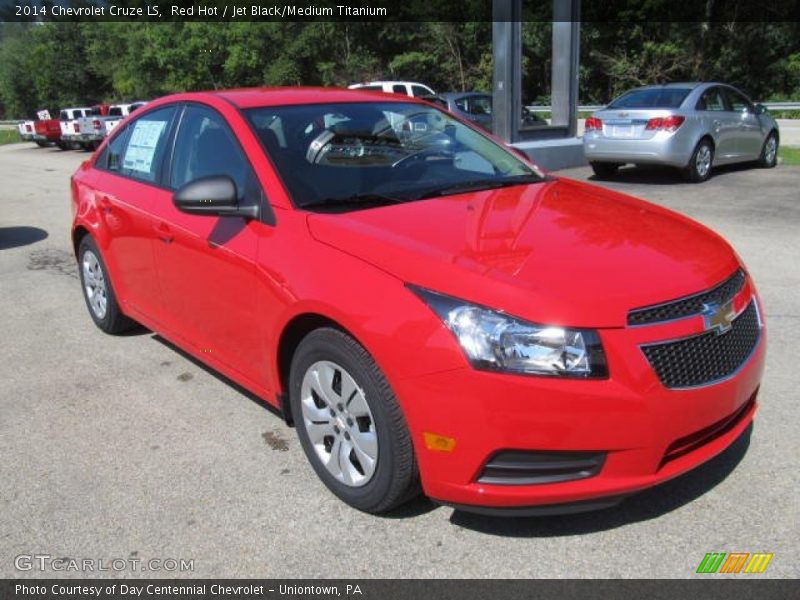 Red Hot / Jet Black/Medium Titanium 2014 Chevrolet Cruze LS