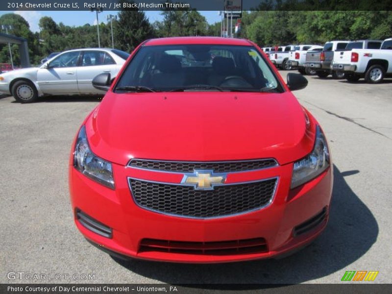 Red Hot / Jet Black/Medium Titanium 2014 Chevrolet Cruze LS