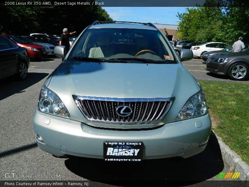 Desert Sage Metallic / Black 2008 Lexus RX 350 AWD