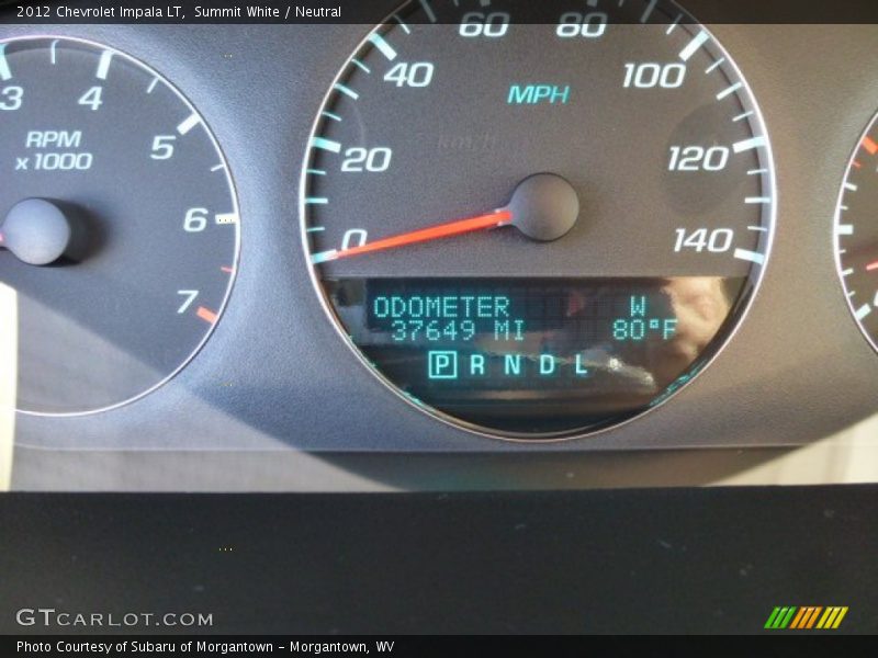 Summit White / Neutral 2012 Chevrolet Impala LT