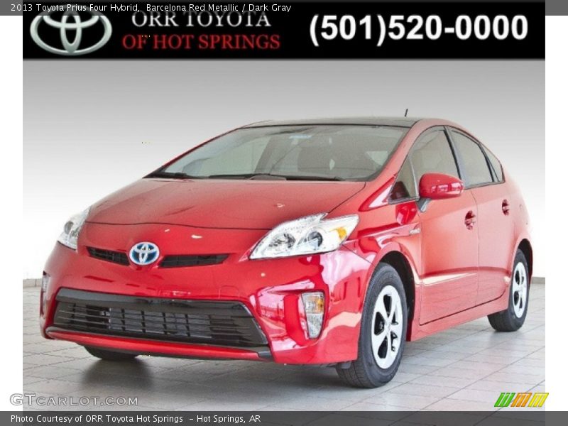 Barcelona Red Metallic / Dark Gray 2013 Toyota Prius Four Hybrid