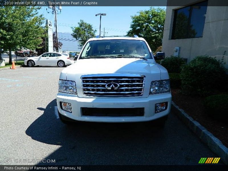 Tuscan White Pearl / Graphite 2010 Infiniti QX 56 4WD