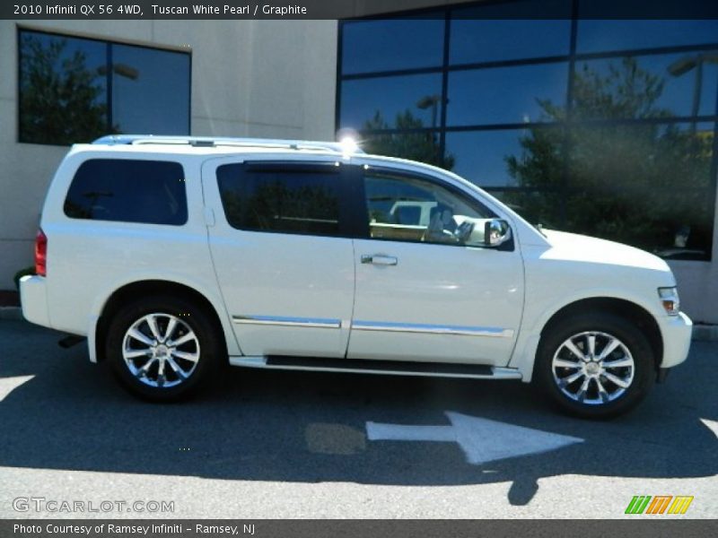 Tuscan White Pearl / Graphite 2010 Infiniti QX 56 4WD